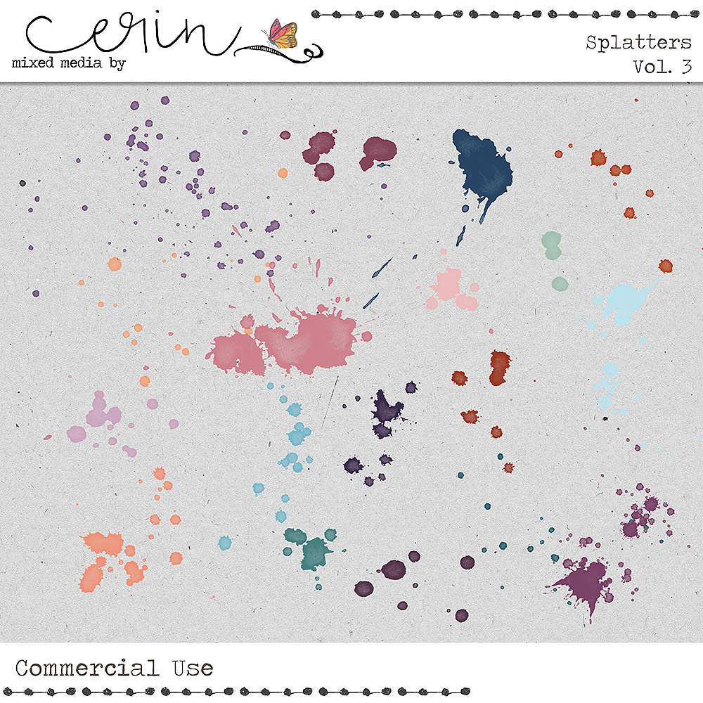Splatters Vol 3 (CU) by Mixed Media by Erin