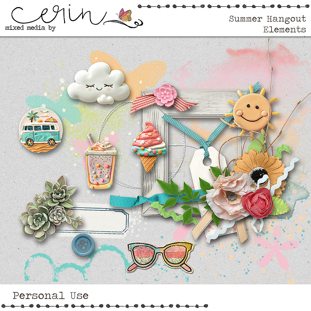 Summer Hangout {Elements} by Mixed Media by Erin