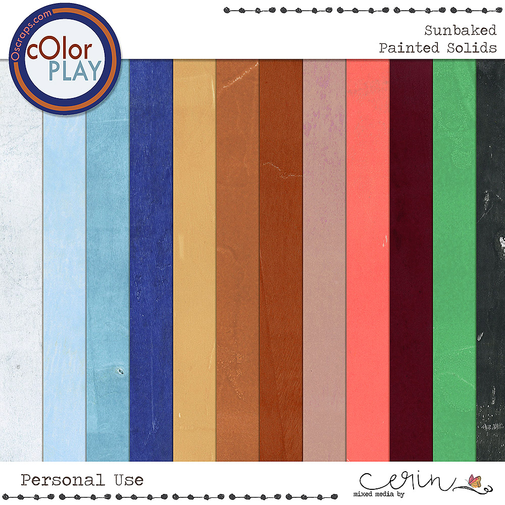 Sunbaked {Painted Solids} by Mixed Media by Erin