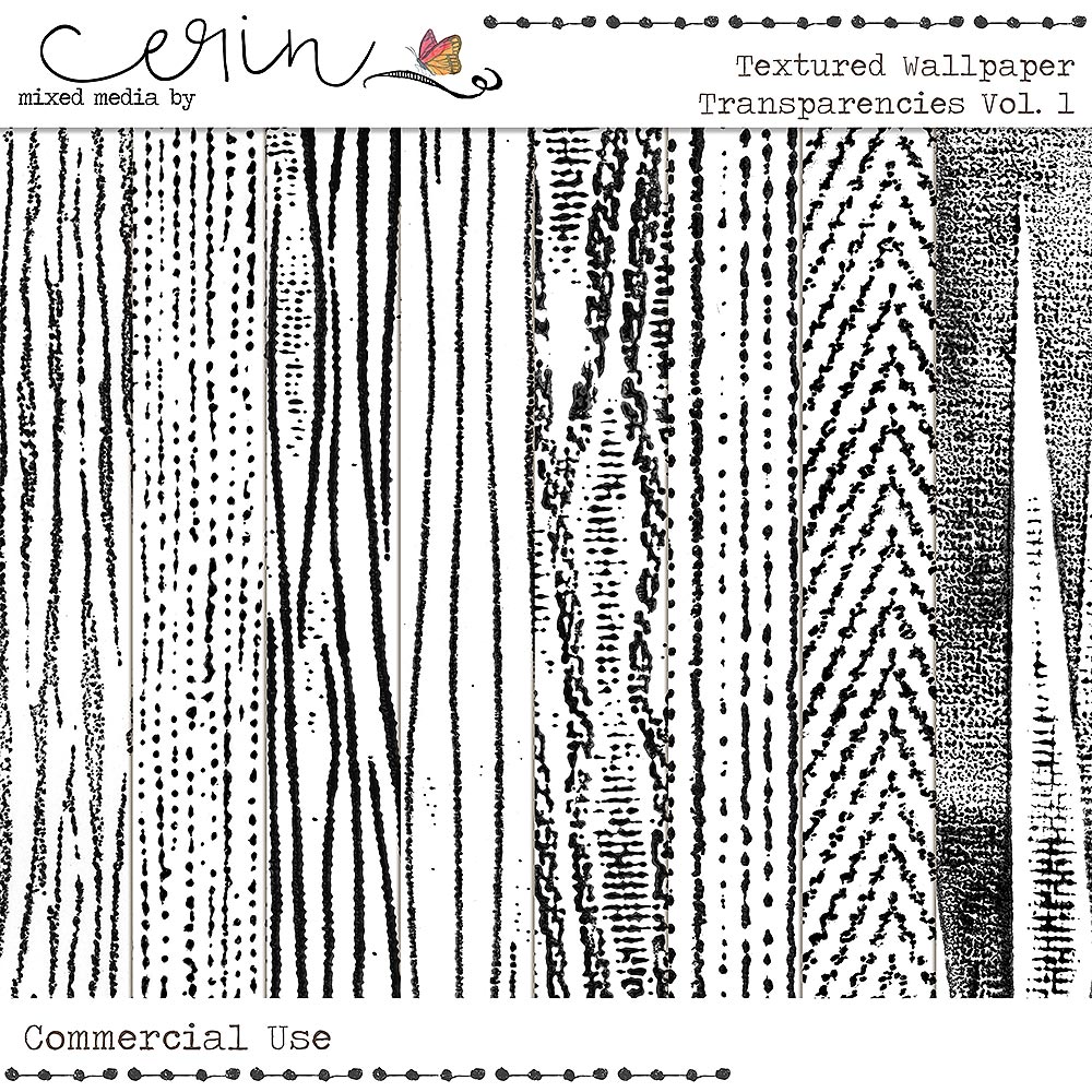 Wallpaper Texture Transparencies Vol1 (CU) by Mixed Media by Erin