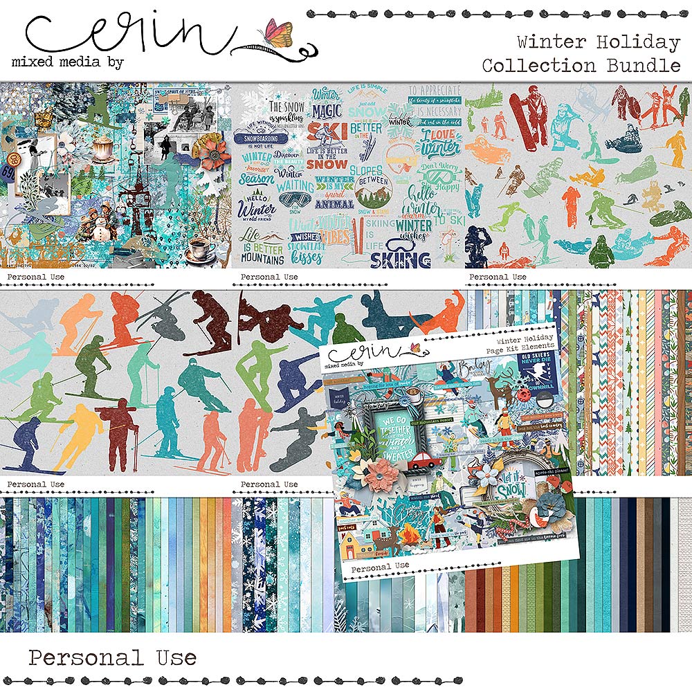 Winter Holiday {Collection Bundle} by Mixed Media  by Erin