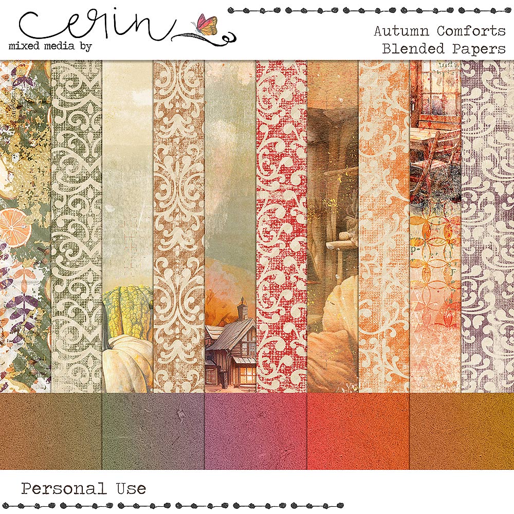 Autumn Comforts: Blended Papers by Mixed Media by Erin