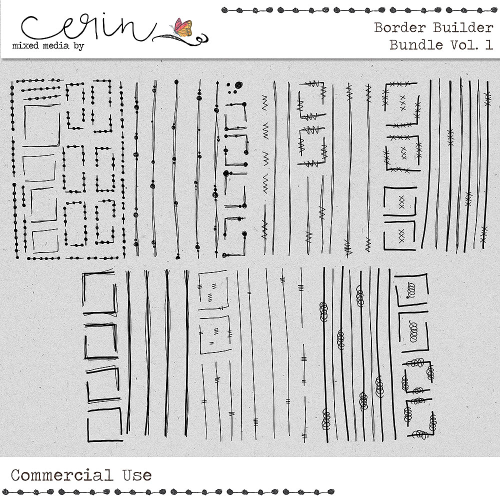 Border Builder Set Vol 1 (CU) by Mixed Media by Erin