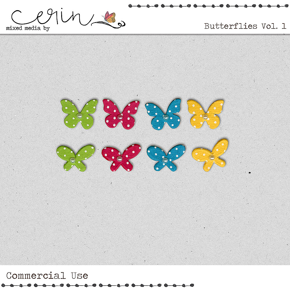 Butterflies Vol 1 (CU) by Mixed Media by Erin