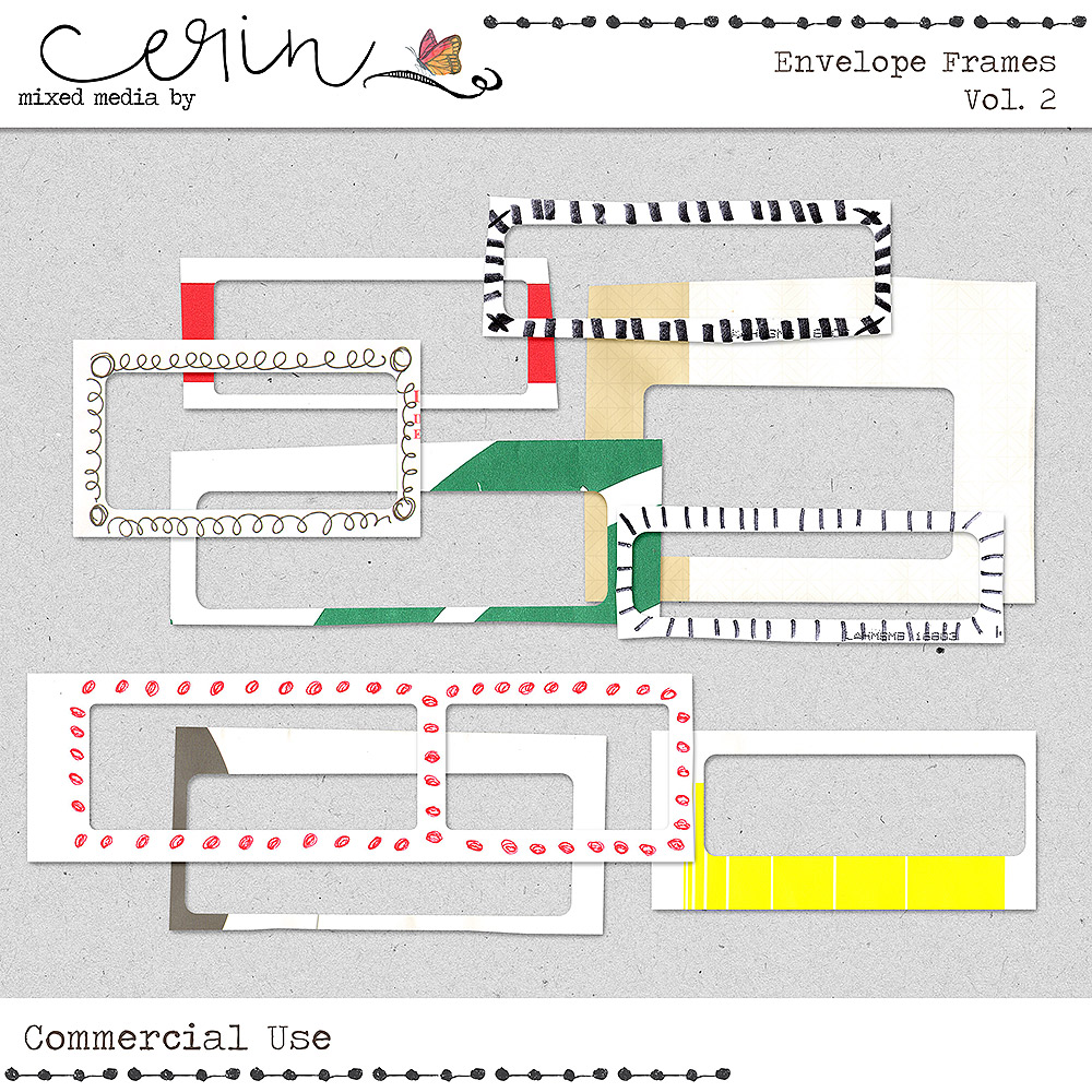 Envelope Frames Vol 2 (CU) by Mixed Media by Erin