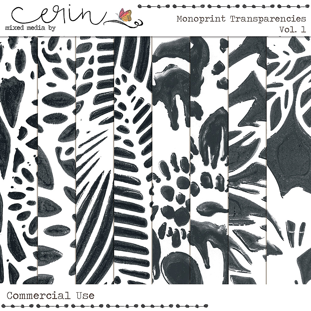 Monoprint Transparencies Vol 1 (CU) by Mixed Media by Erin