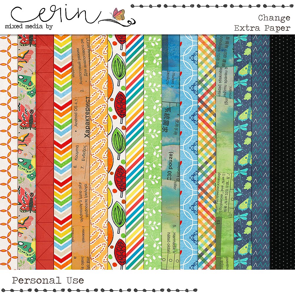 Change {Extra Papers} by Mixed Media by Erin