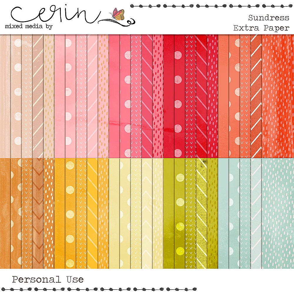 Sundress {Extra Paper Pack} by Mixed Media by Erin
