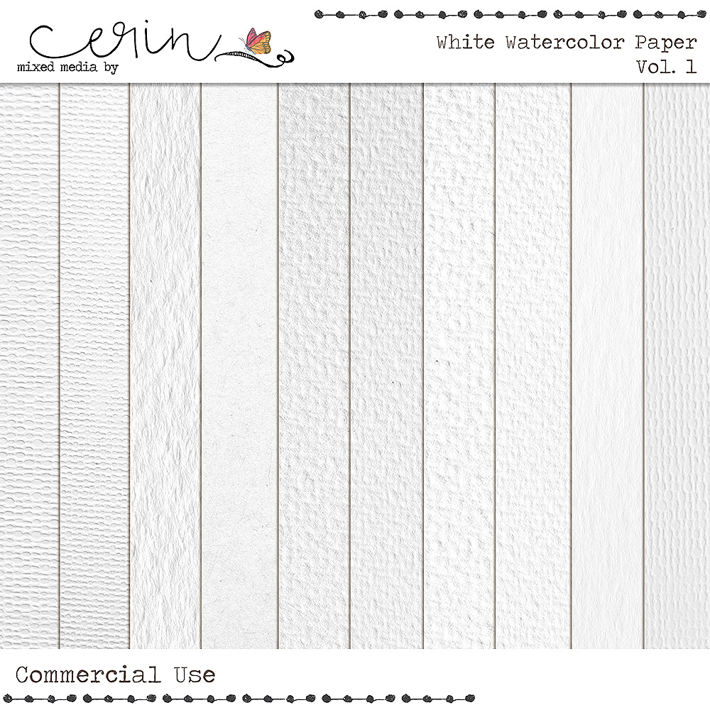 White Watercolor Paper Vol 1 (CU) by Mixed Media by Erin