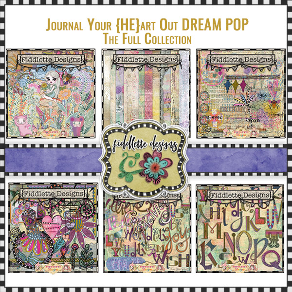 Journal Your {he}ART Out Dream Pop Collection by Fiddlette Designs