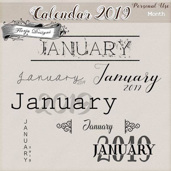 Calendar 2019 DIY { Month PU } by Florju Designs Calendar 2019 DIY { Month PU } by Florju Designs