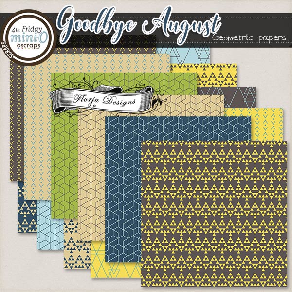 Goodbye August { Geometric papers PU } by Florju Designs Goodbye August { Geometric papers PU } by Florju Designs