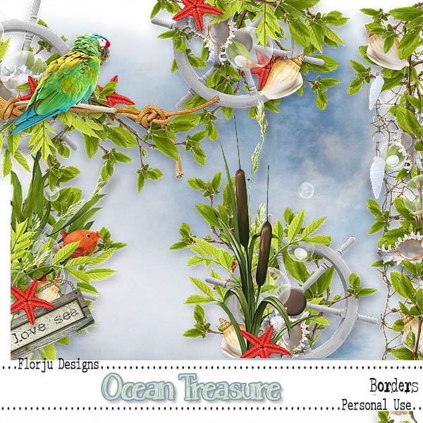 Ocean Treasure { Borders PU } by Florju Designs Ocean Treasure { Borders PU } by Florju Designs