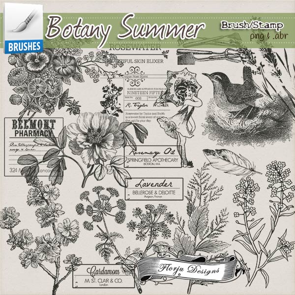 Botany Summer { Mix Brush PU } by Florju Designs Botany Summer { Mix Brush PU } by Florju Designs