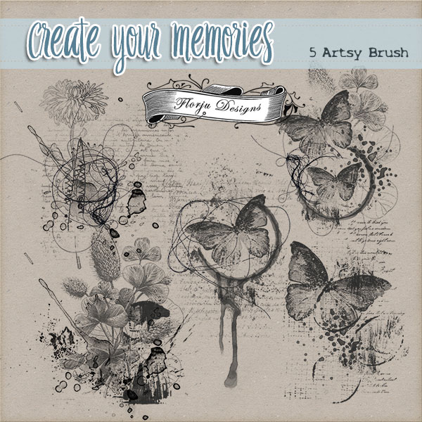 Create your memories Artsy Brush PU by Florju Designs Create your memories Artsy Brush PU by Florju Designs