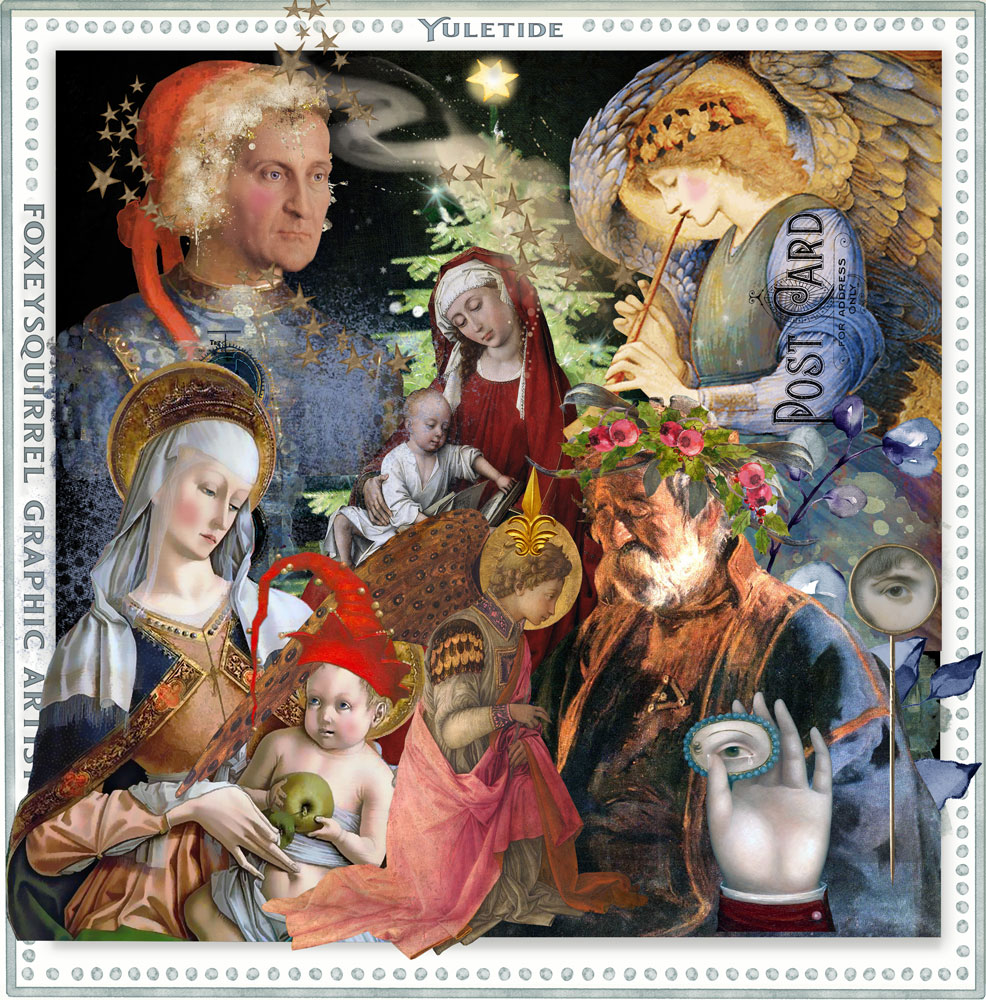 Yuletide Digital Art Kit