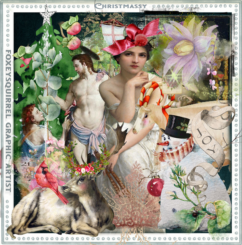 Christmassy Digital Art Kit