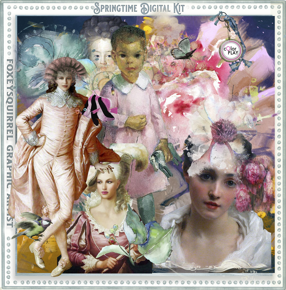 Springtime Digital Art Kit