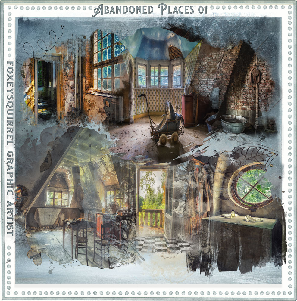 Abandoned Places 01 Digital Art Elements