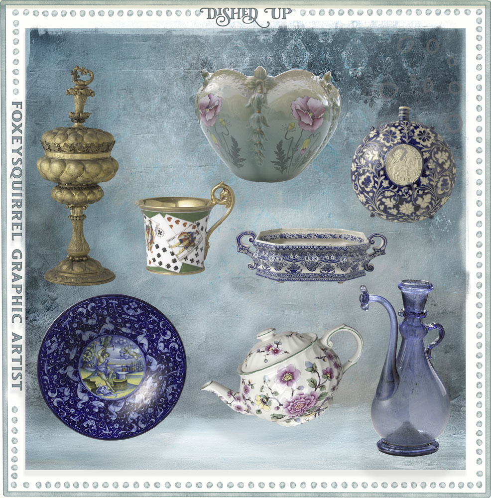 Dished Up Digital Art Elements