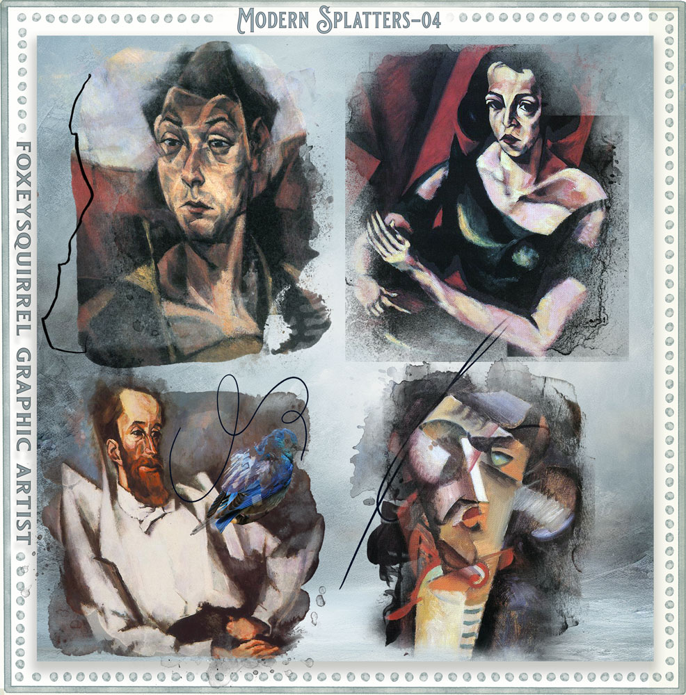 Modern Splatters 04 Digital Art Element Pack