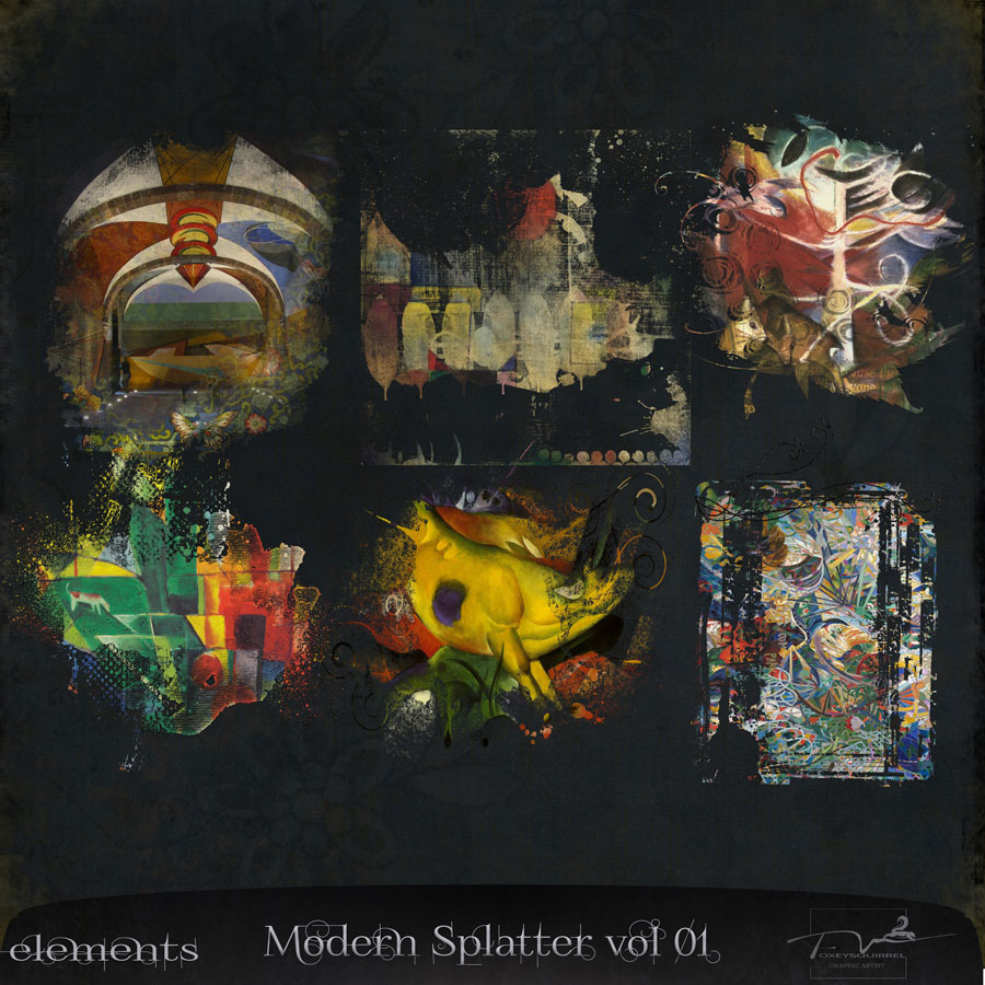 Modern Splatter-vol1 Digital Art Pack
