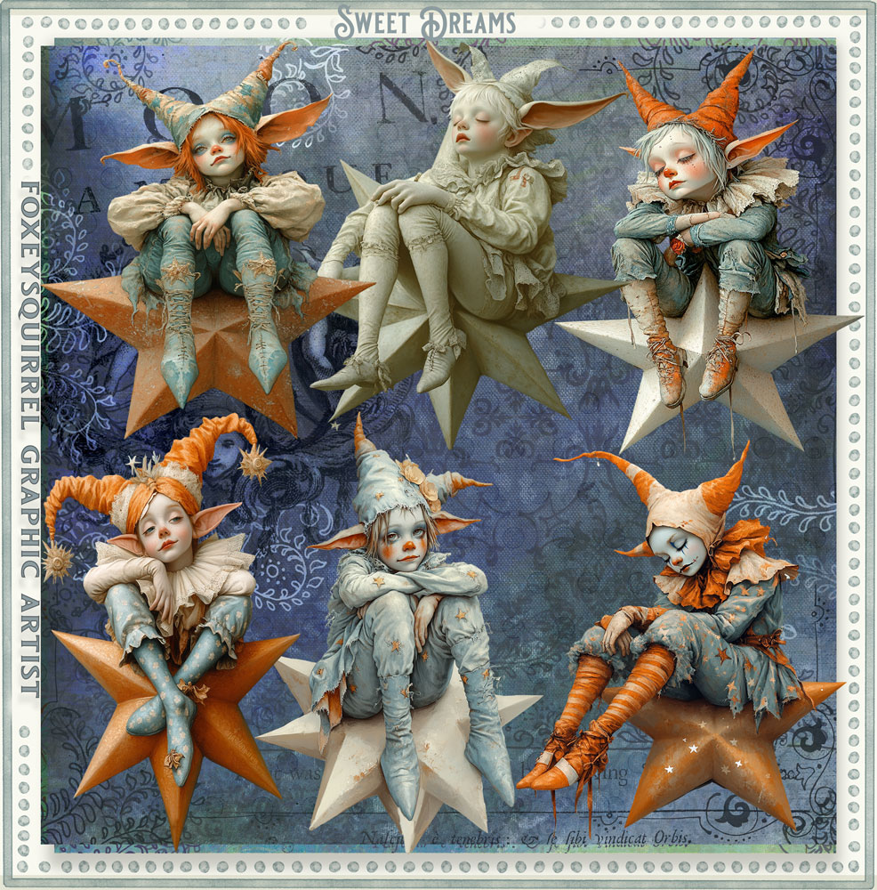 Sweet Dreams Digital Art Elements