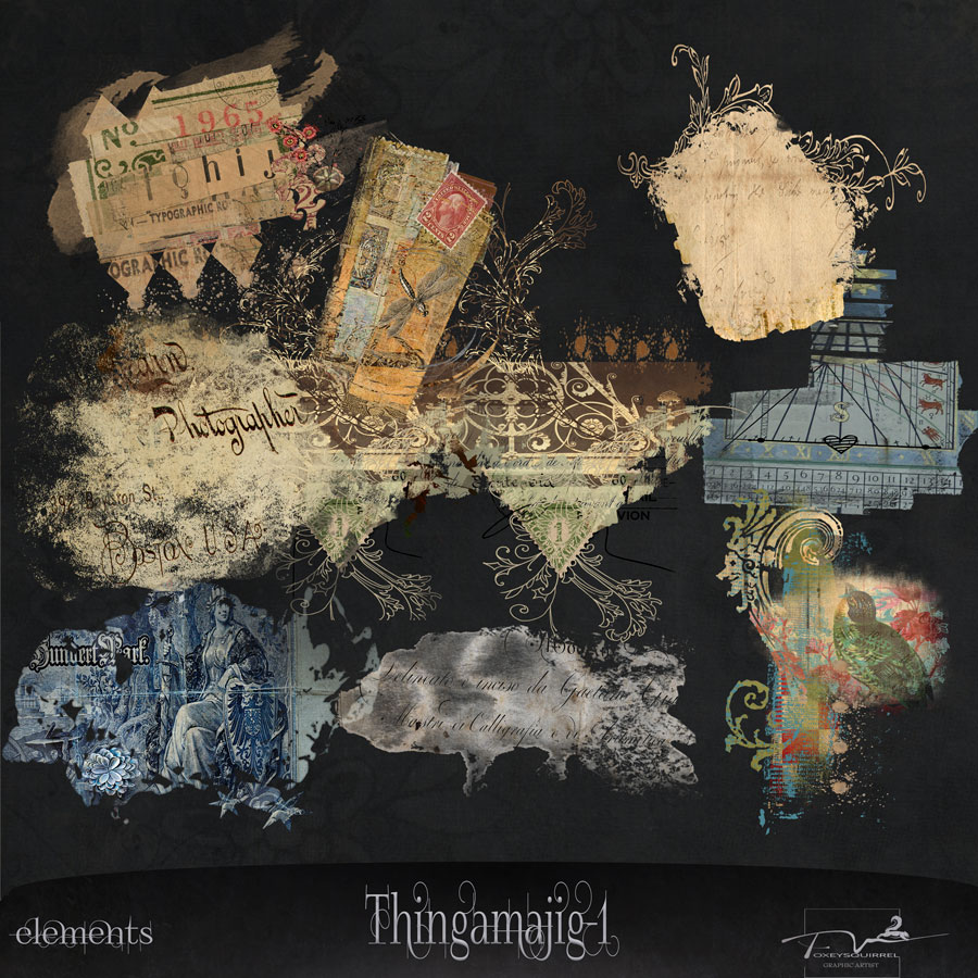 Thingamajigs vol 1 Digital Art Elements Pack