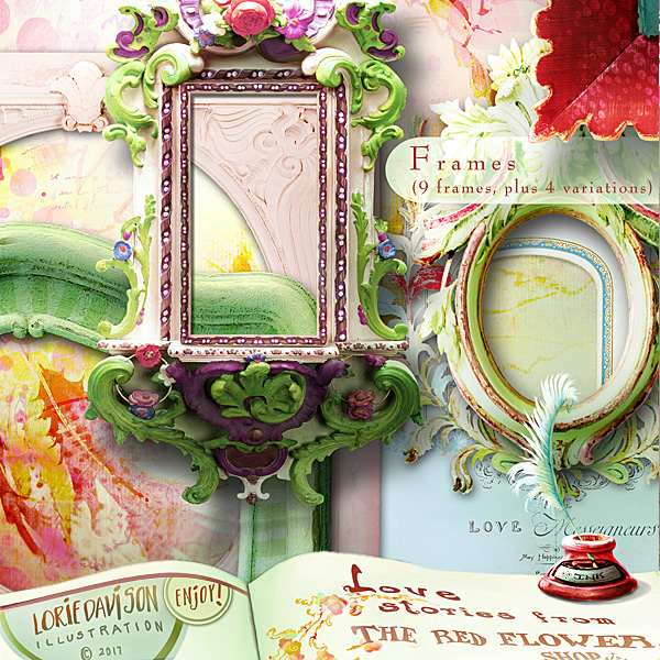 Love Stories From The Red Flower Shop Frames
