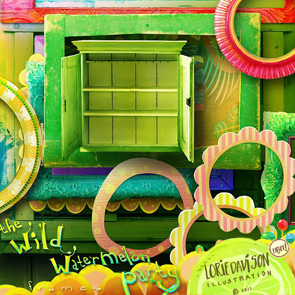 The Wild Watermelon Party Frames by Lorie Davison