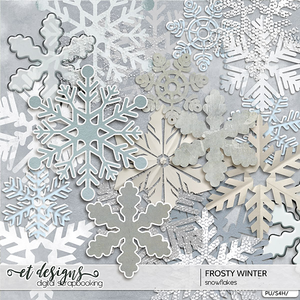 Frosty Winter Snowflakes