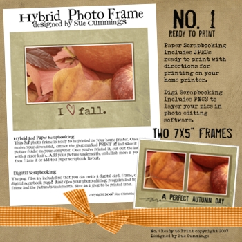 Printables Hybrid No 1 Autumn Frames