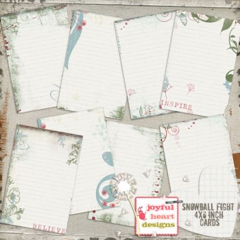 Snowball Fight (journaling cards)