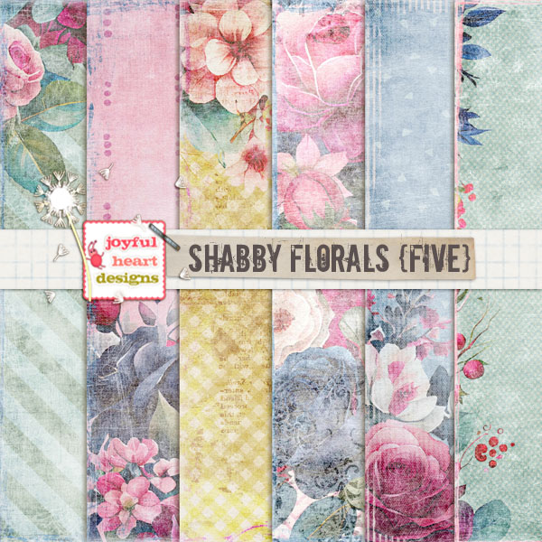 Shabby Florals (five)