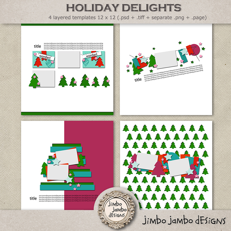 Holiday delights templates by Jimbo Jambo Designs