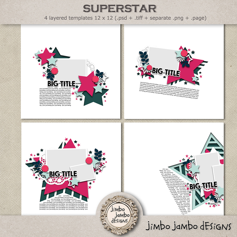 Superstar templates by Jimbo Jambo Designs
