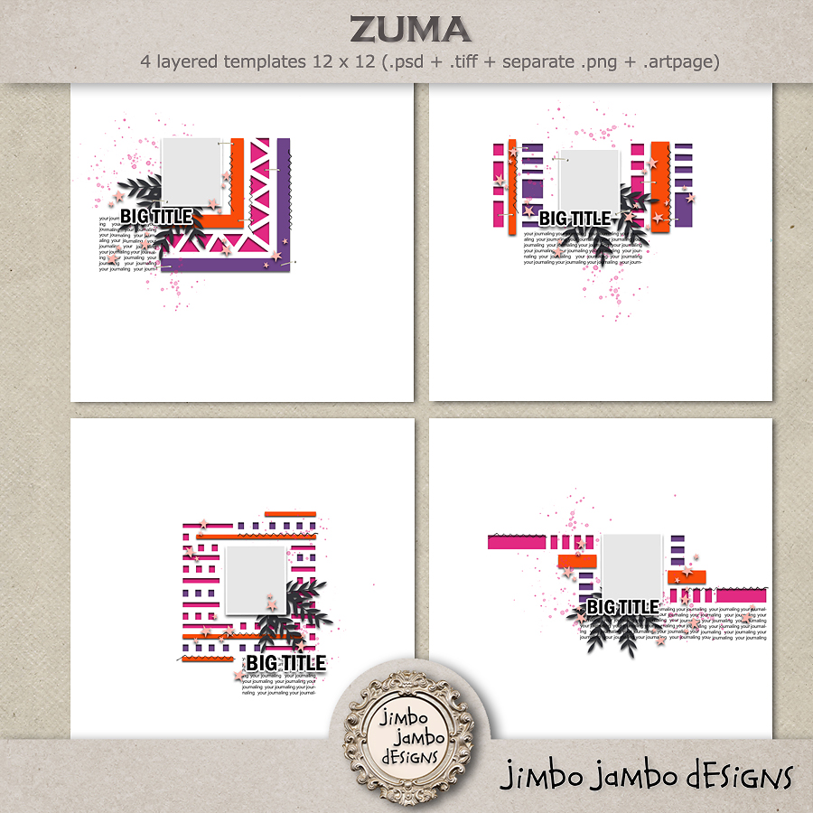 Zuma templates by Jimbo Jambo Designs