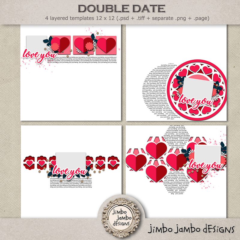 Double date templates pack by Jimbo Jambo Designs