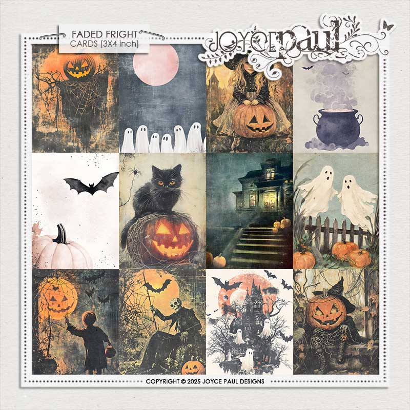 Faded Fright – Cards by Joyce Paul Faded Fright – Cards by Joyce Paul