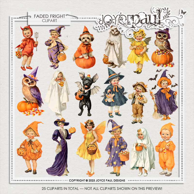 Faded Fright – Clipart by Joyce Paul Faded Fright – Clipart by Joyce Paul