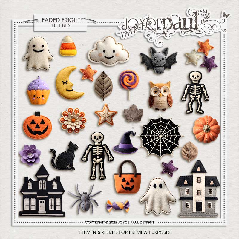 Faded Fright – Felt Bits by Joyce Paul Faded Fright – Felt Bits by Joyce Paul