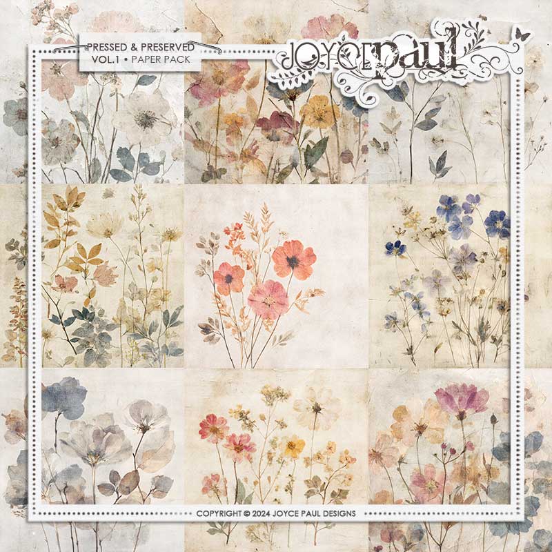 Pressed & Preserved 1 | Paper Pack by Joyce Paul Designs