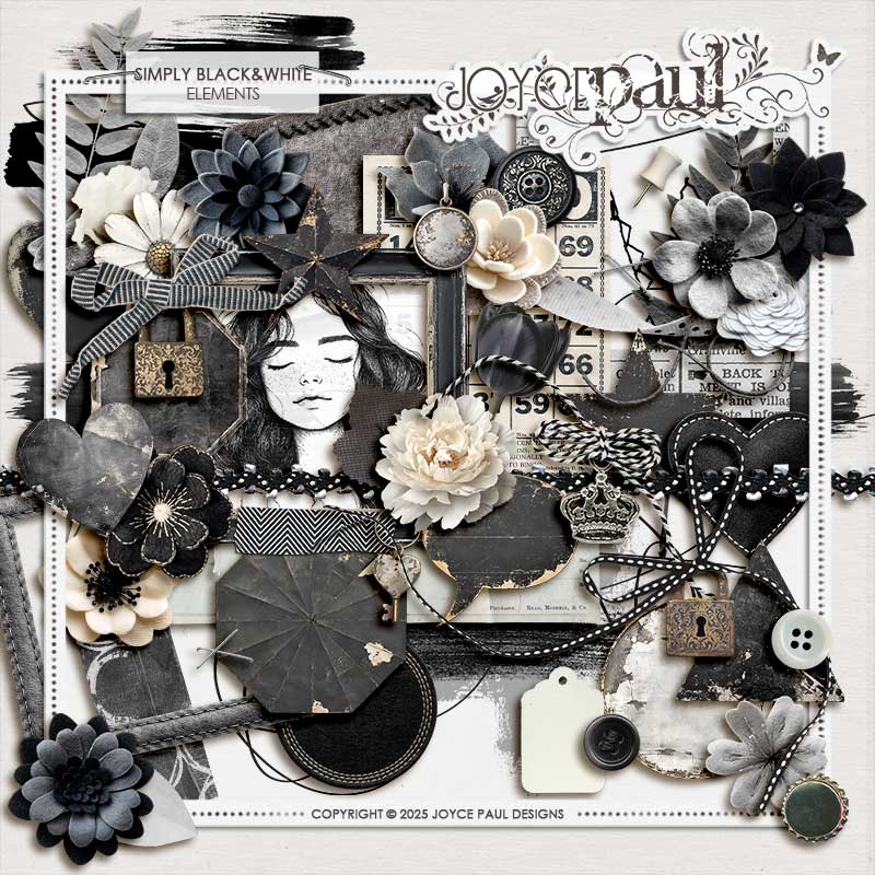 Simply Black & White – Elements by Joyce Paul