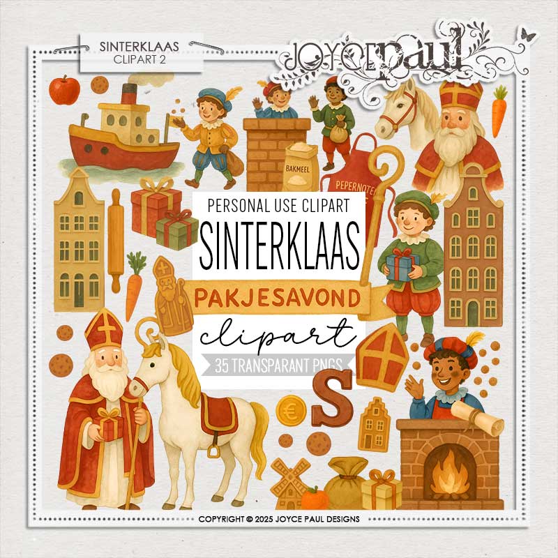 Sinterklaas (Saint Nicholas) – Clipart Set 2