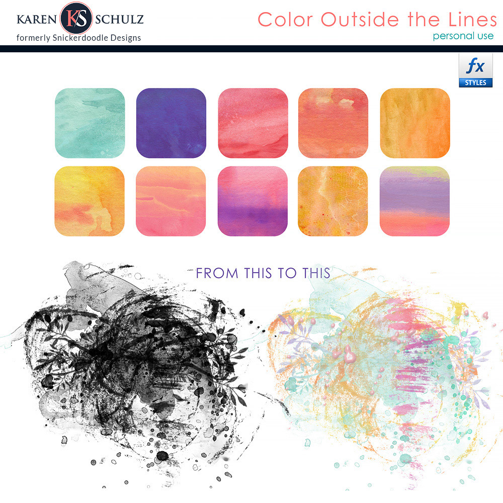 Color Outside the Lines Styles