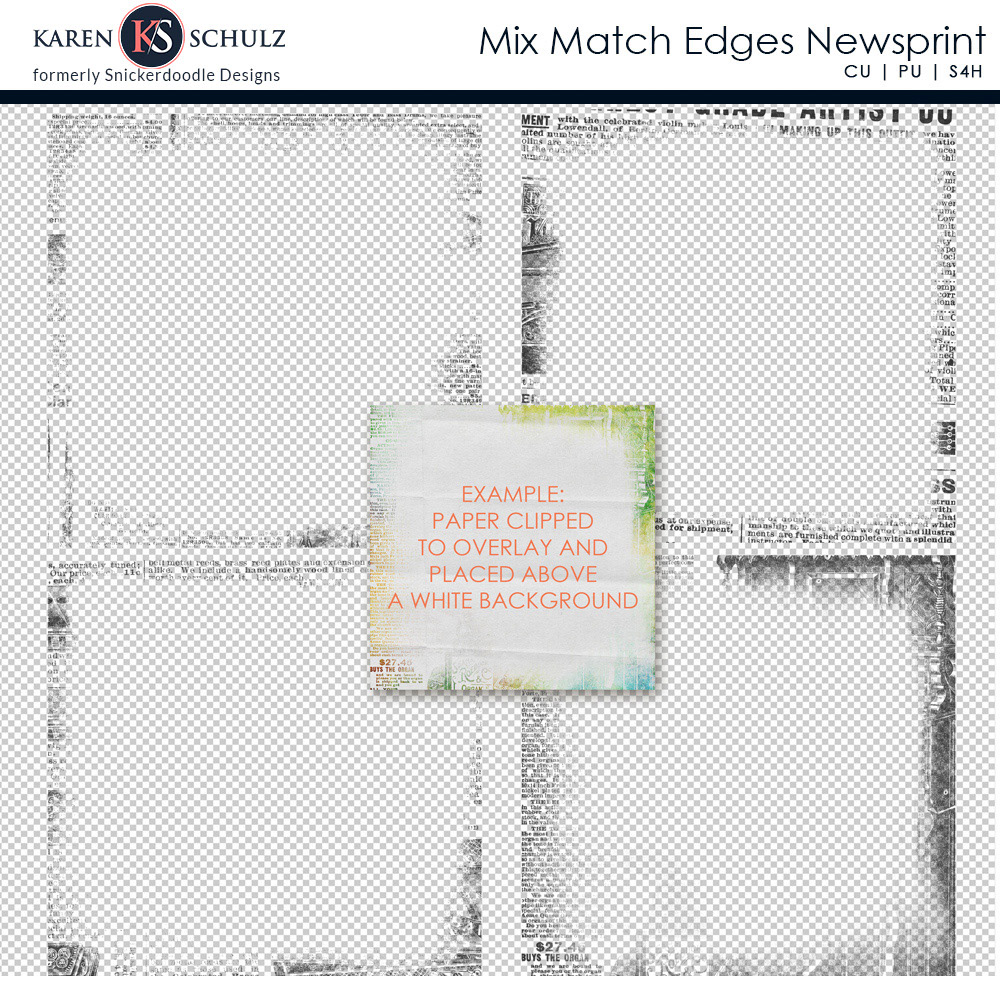 Mix Match Edges Newsprint