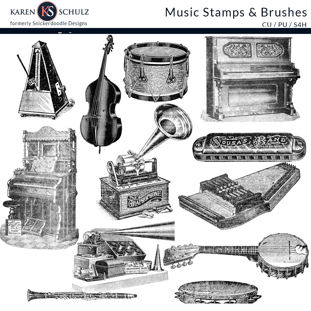 Music Stamps and Brushes