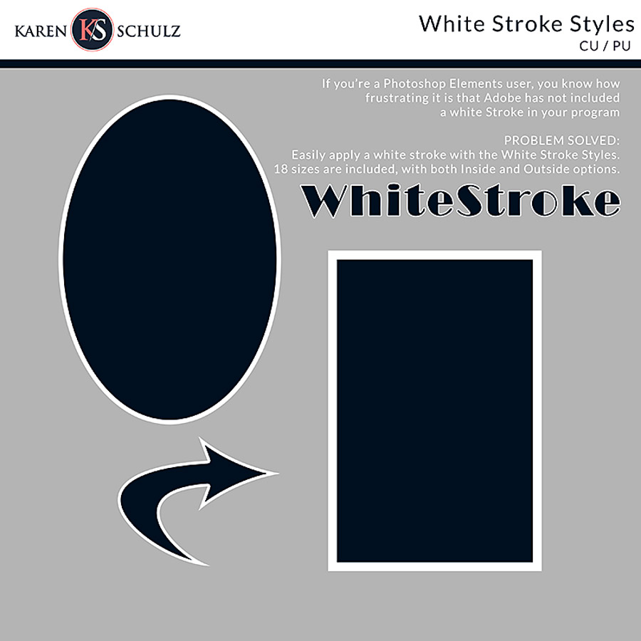 White Stroke Styles