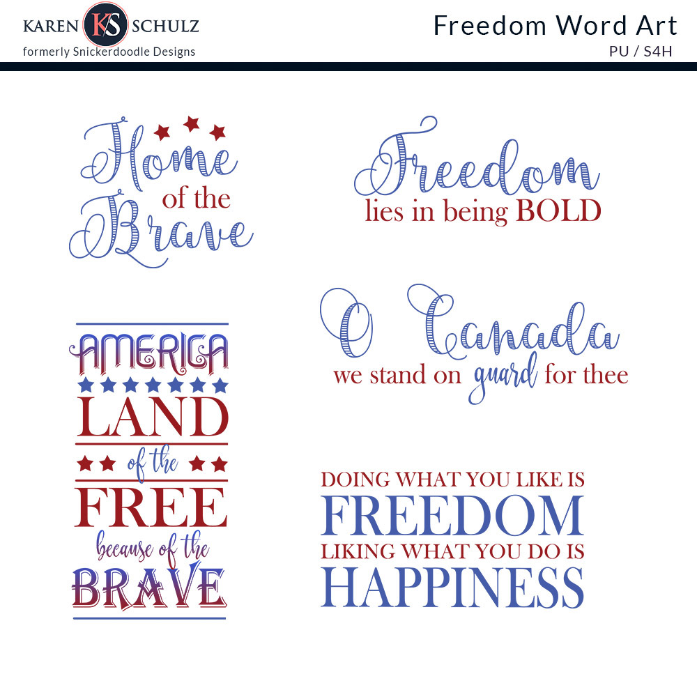 Freedom Word Art