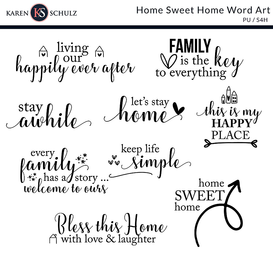 Home Sweet Home  Word Art